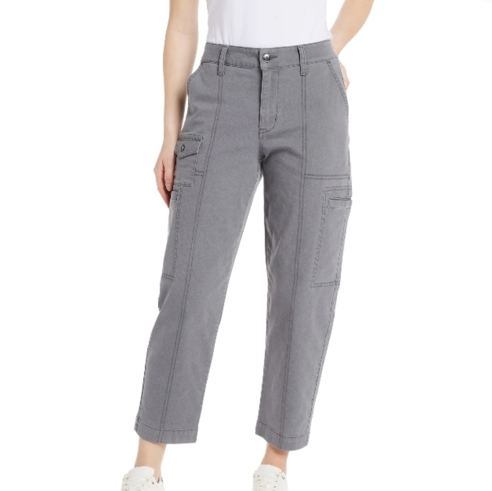 🩶Women's Gray Cropped Utility Pants